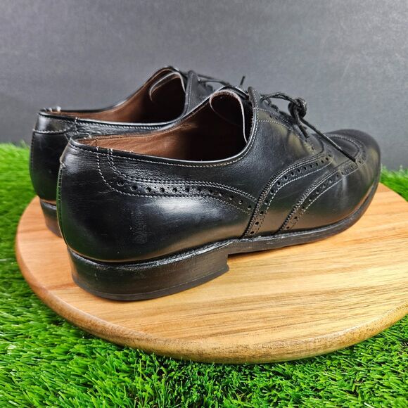 Allen Edmonds Chester Men\'s Wingtip Oxford Black Leather Dress Shoes Size 10.5 D main image 10